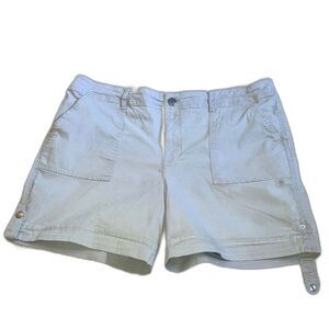 GLORIA VANDERBILT Frida Khaki Tan Shorts Rolled Hem Womens Size 12